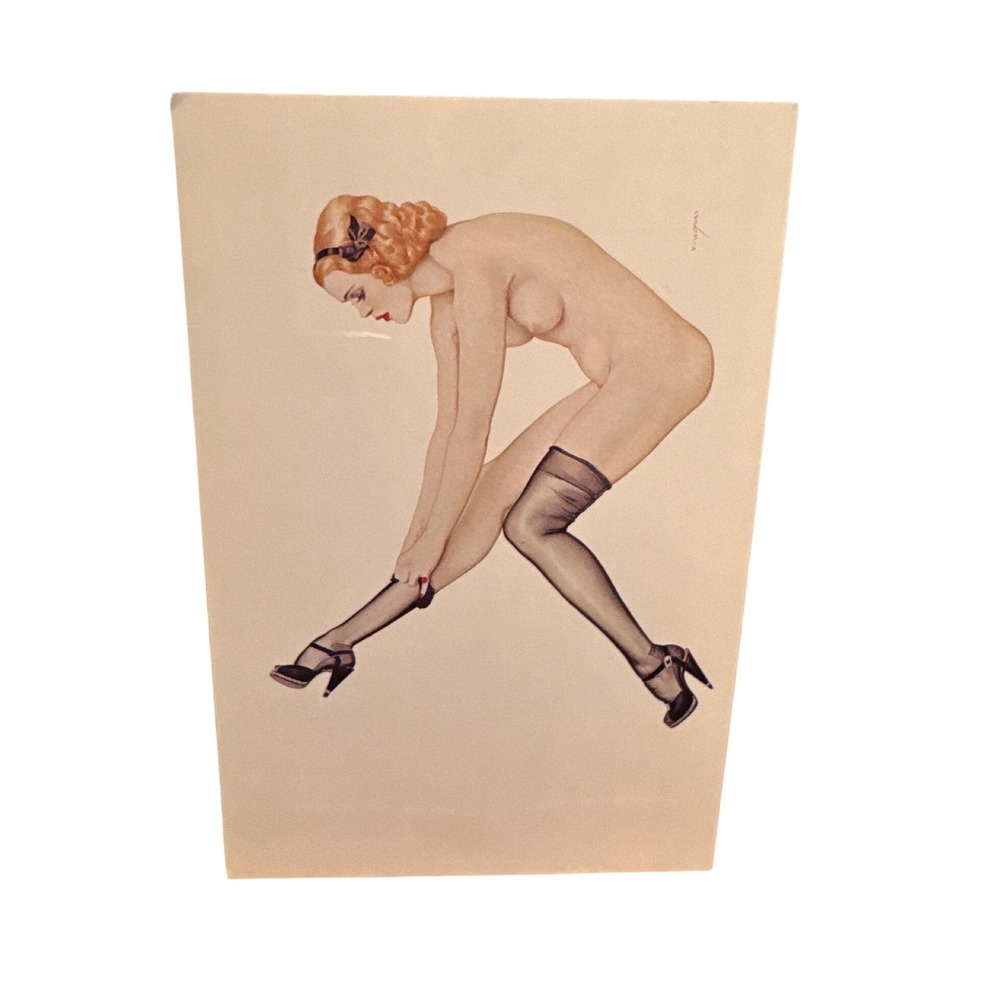 Vintage 1979 Alberto Vargas Pin Up Art Note Card Bantam Gallery Litho